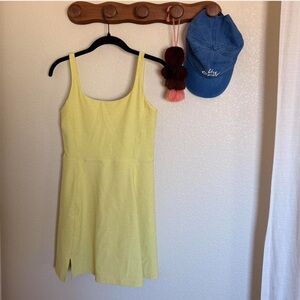 Outdoor Voices Butter Yellow Workout mini Dress with shorts